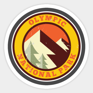 Olympic National Park Retro Sticker